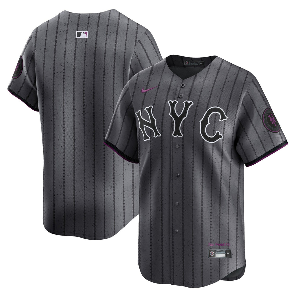New York Mets Graphite 2024 City Connect Limited Jersey product image 1, provided for visual reference and product detail