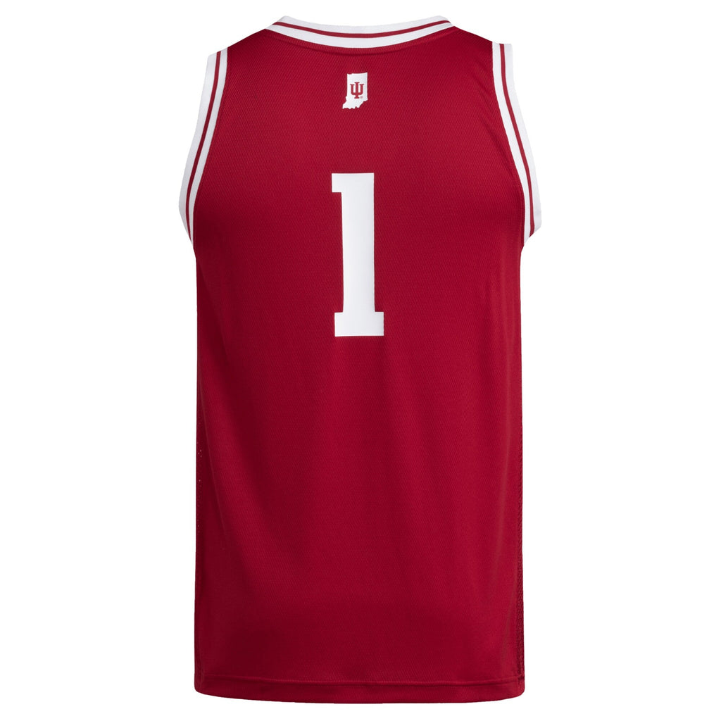 #1 Crimson Indiana Hoosiers Replica Swingman Jersey product image 4, provided for visual reference and product detail review