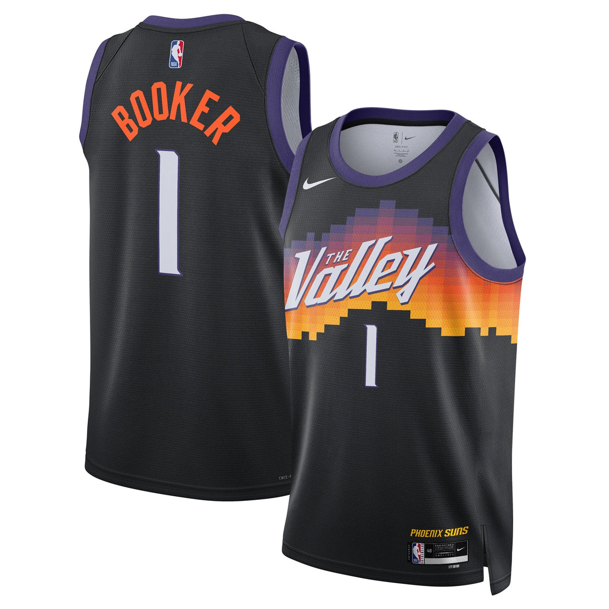 Phoenix Suns 2025/26 City Edition Swingman Jersey - Black - Devin Booker product image 2, provided for visual reference and