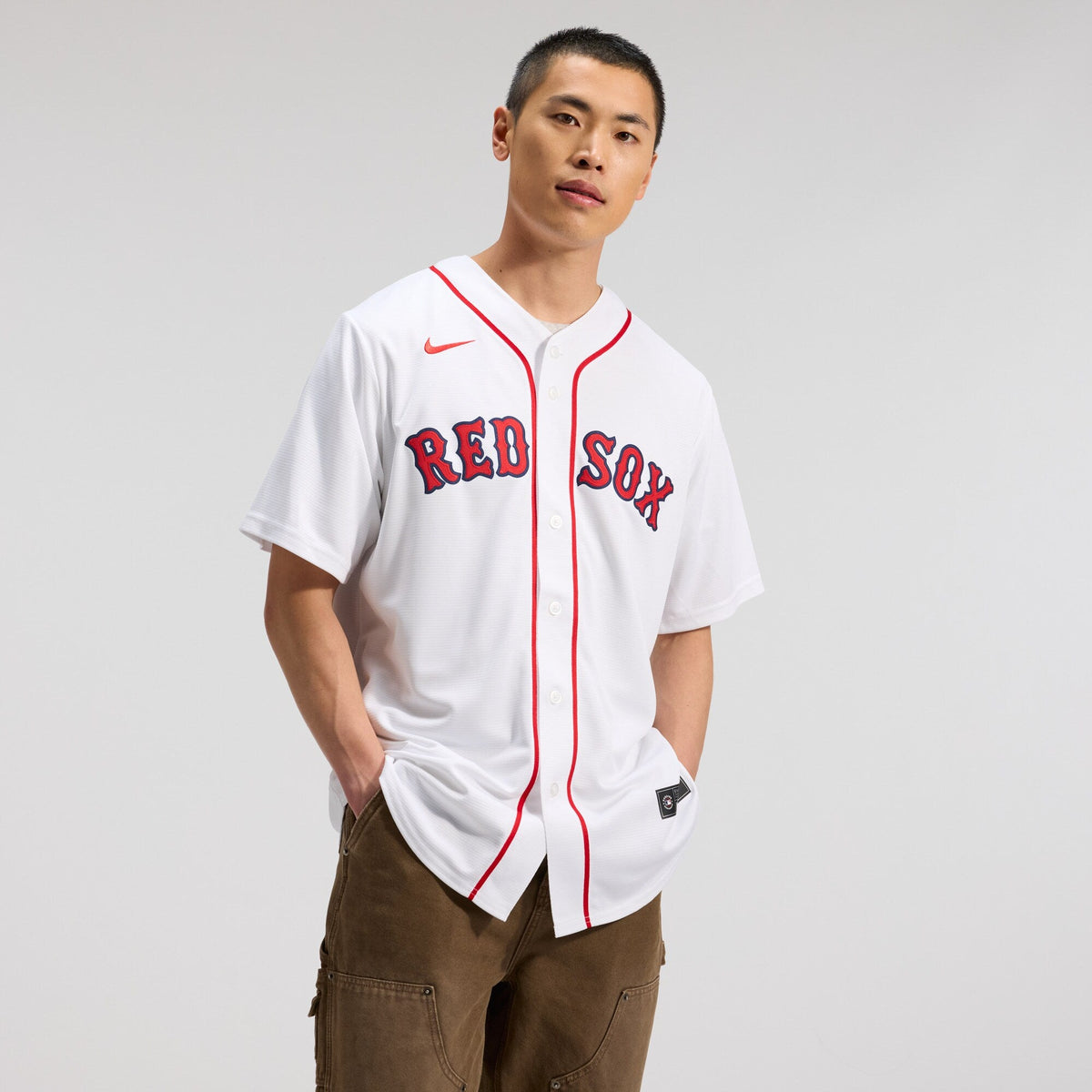 Boston Red Sox Roman Anthony White Home Replica Jersey product image 3, provided for visual reference and product detail