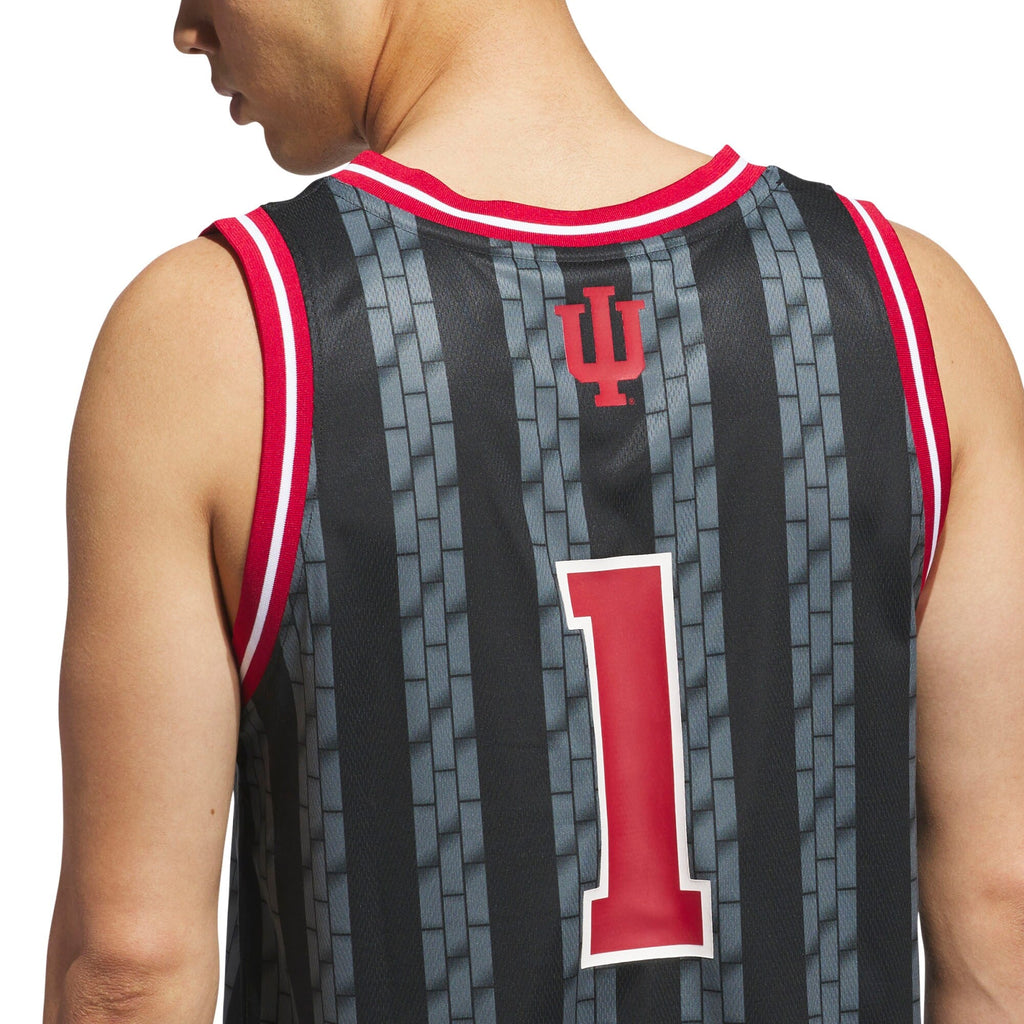 #1 Indiana Hoosiers Replica Swingman Jersey - Black product image 6, provided for visual reference and product detail review