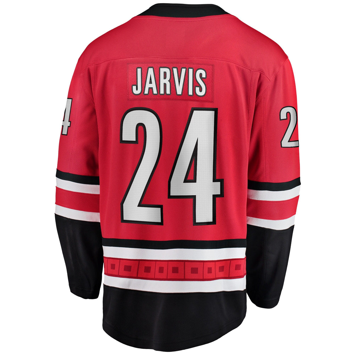 Carolina Hurricanes Seth Jarvis Red Alternate Breakaway Player Jersey product image 4, provided for visual reference and