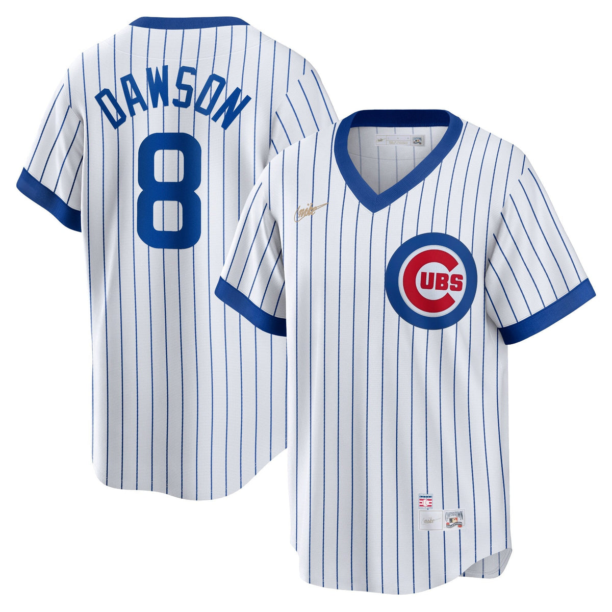 Chicago Cubs Andre Dawson White Home Cooperstown Collection Player Jersey product image 1, provided for visual reference and
