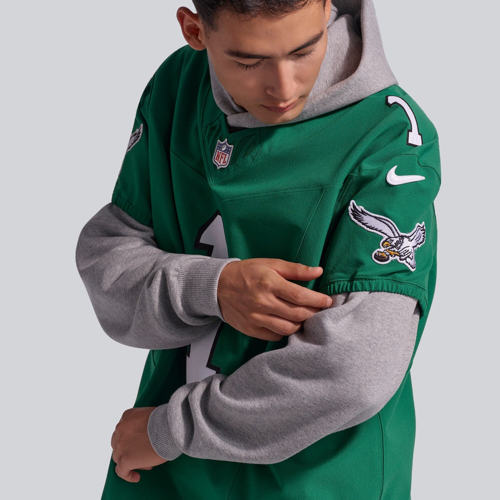 Philadelphia Eagles Jalen Hurts Kelly Green Alternate Vapor F.U.S.E. Elite Jersey product image 10, provided for visual