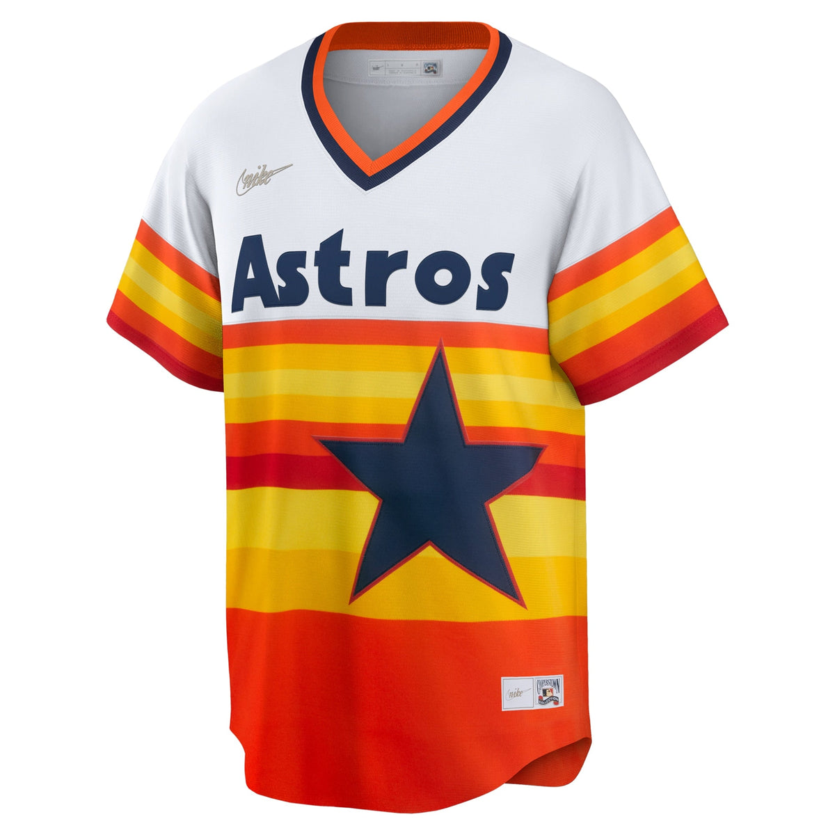 Houston Astros Nolan Ryan White Home Cooperstown Collection Player Jersey product image 3, provided for visual reference and