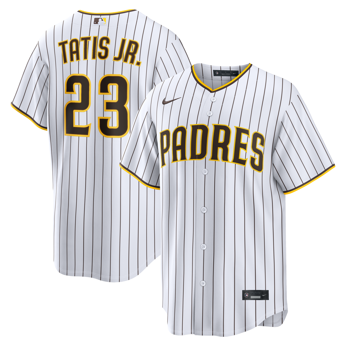 San Diego Padres Fernando Tatis Jr. White Home Replica Player Jersey product image 2, provided for visual reference and
