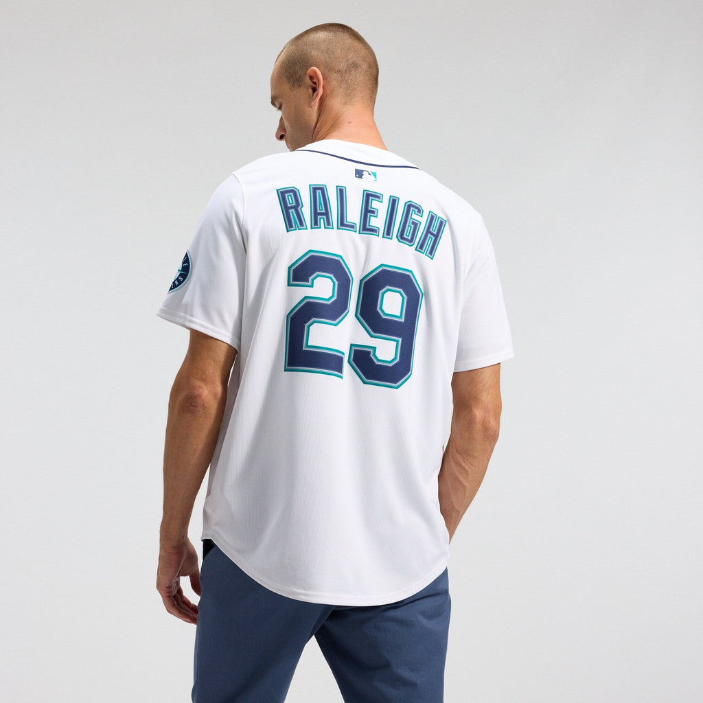 Seattle Mariners Cal Raleigh White Home Limited Player Jersey product image 4, provided for visual reference and product
