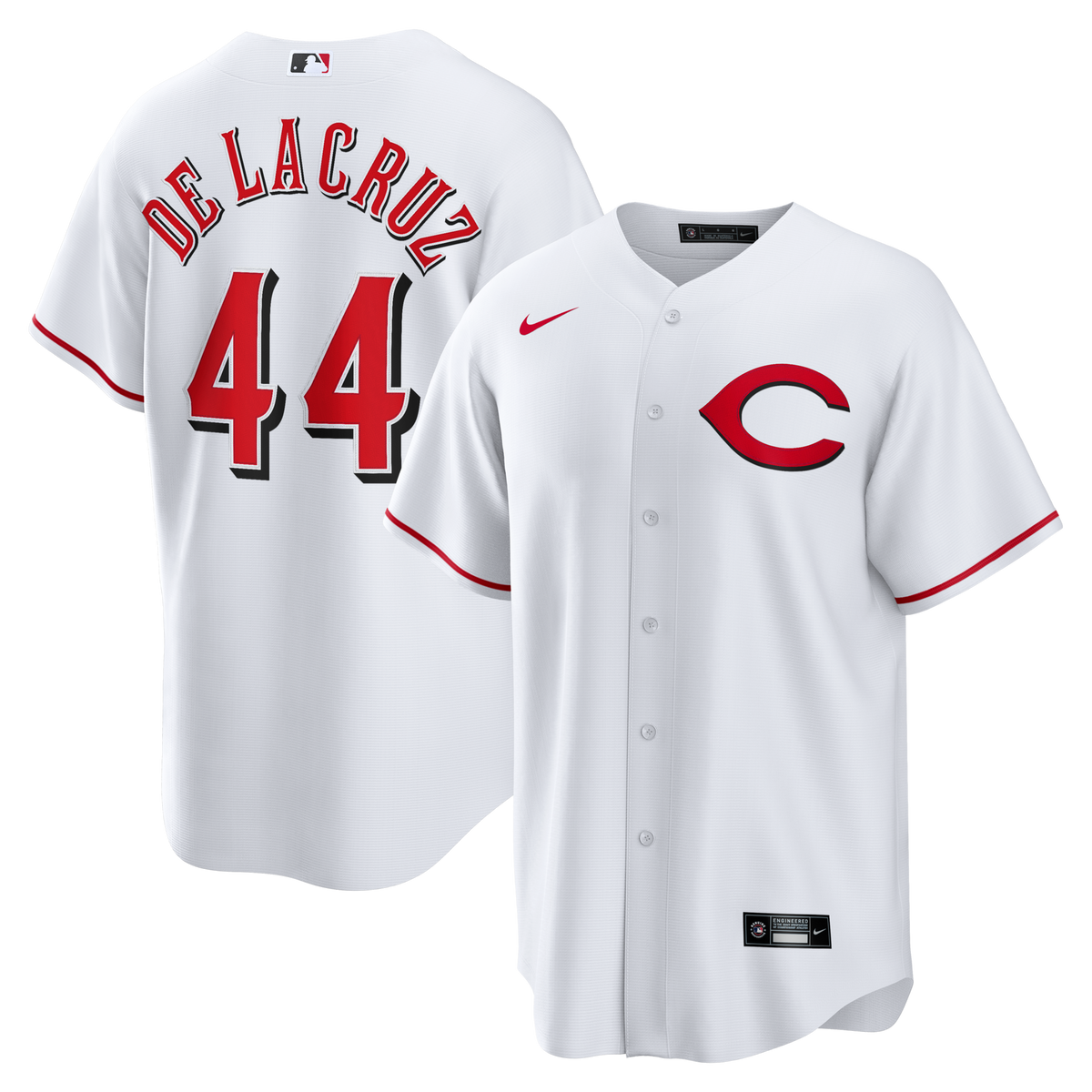 Cincinnati Reds Elly De La Cruz White Alternate 2 Replica Jersey product image 2, provided for visual reference and product