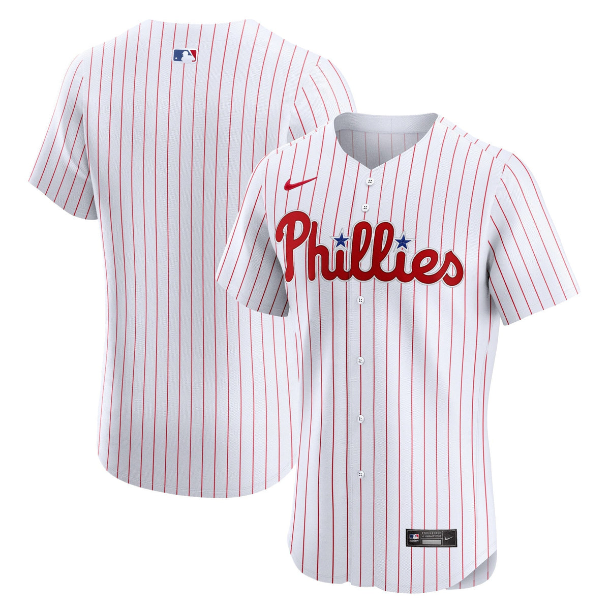 Philadelphia Phillies White Home Elite Jersey product image 2, provided for visual reference and product detail review