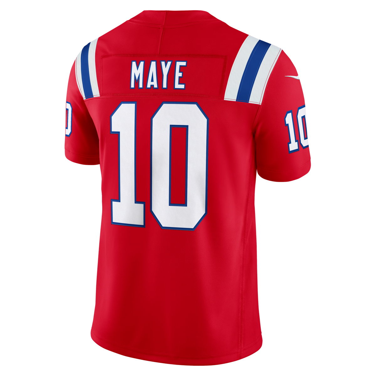 New England Patriots Drake Maye Red Alternate Vapor F.U.S.E. Stitched Limited Jersey product image 4, provided for visual