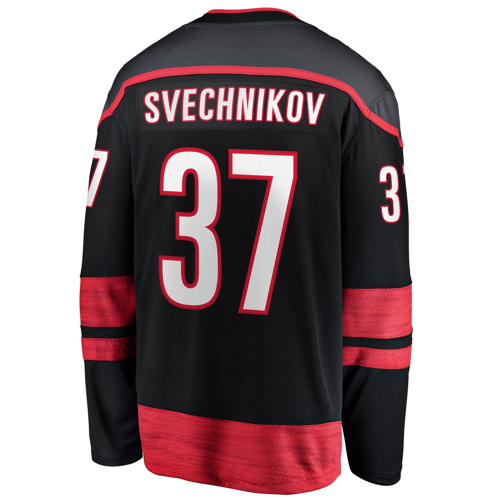 Carolina Hurricanes Andrei Svechnikov Black Home Breakaway Jersey product image 4, provided for visual reference and product