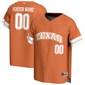 Texas Longhorns Personalized Collegiate Baseball Fashion Jersey - Texas Orange product image 1, provided for visual