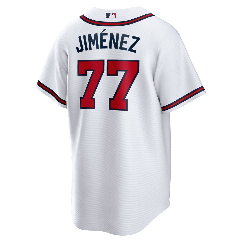 Atlanta Braves Joe Jiménez White Home Replica Player Jersey product image 4, provided for visual reference and product