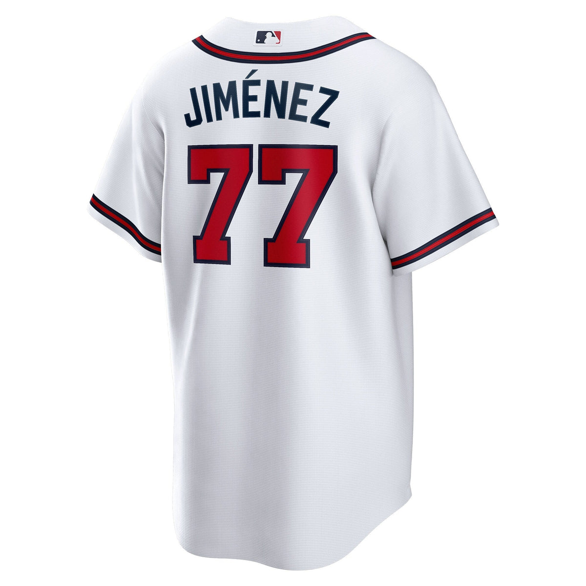 Atlanta Braves Joe Jiménez White Home Replica Player Jersey product image 4, provided for visual reference and product