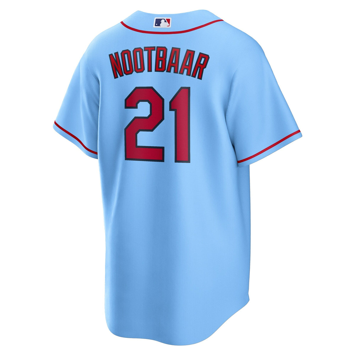 St. Louis Cardinals Lars Nootbaar Light Blue Alternate Replica Jersey product image 4, provided for visual reference and