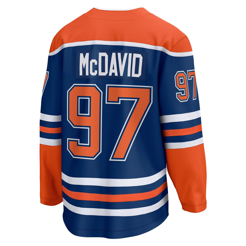 Edmonton Oilers Connor McDavid Royal Home Breakaway Jersey product image 4, provided for visual reference and product detail
