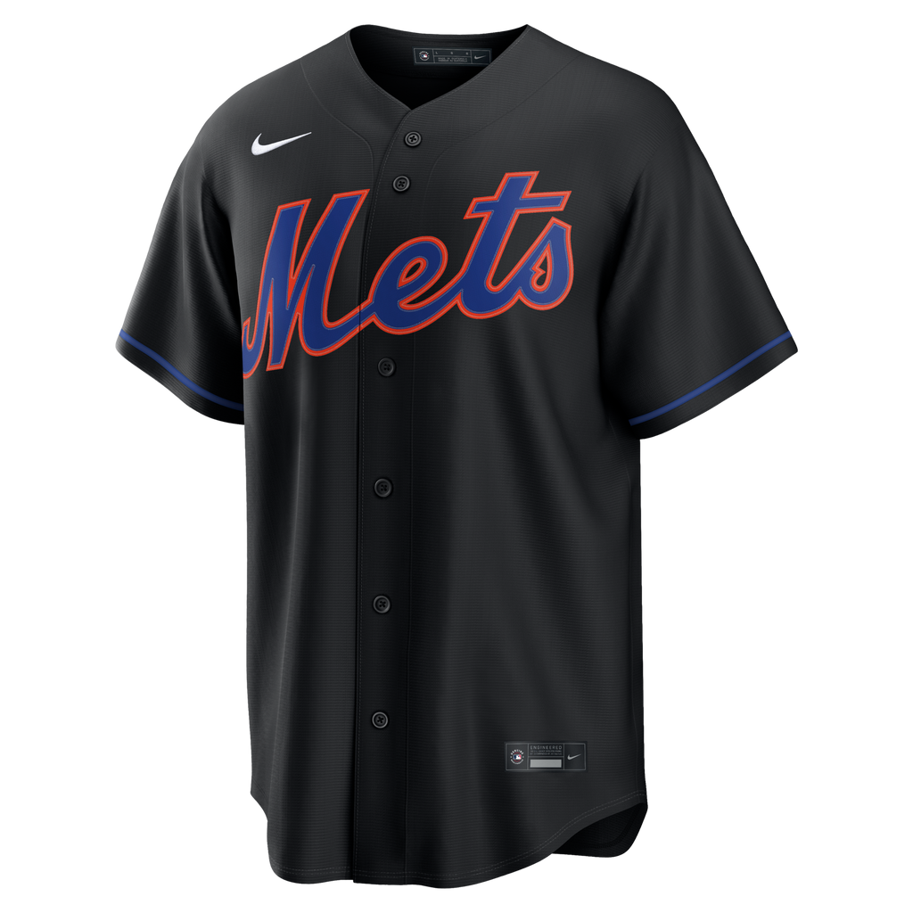 New York Mets Francisco Lindor Black Alternate Replica Jersey product image 3, provided for visual reference and product