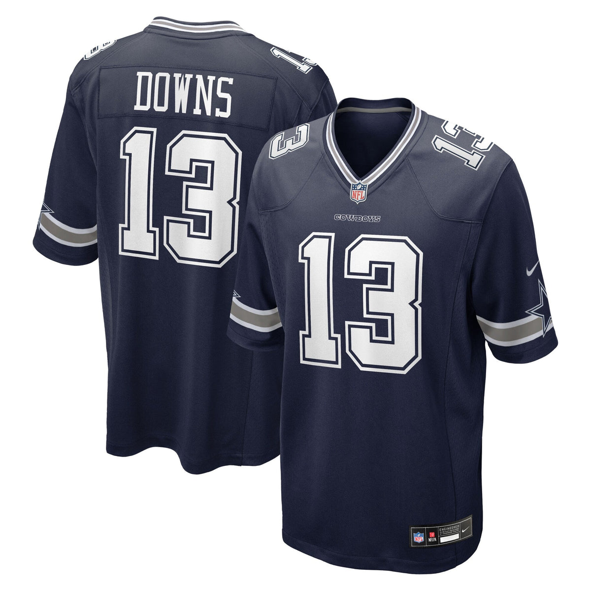 Dallas Cowboys Caleb Downs Navy 2026 NFL Draft First Round Pick No. 11 Team Game Jersey product image 1, provided for visual