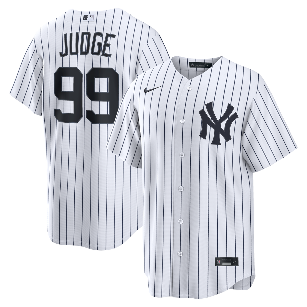 New York Yankees Aaron Judge White Home Replica Jersey product image 2, provided for visual reference and product detail