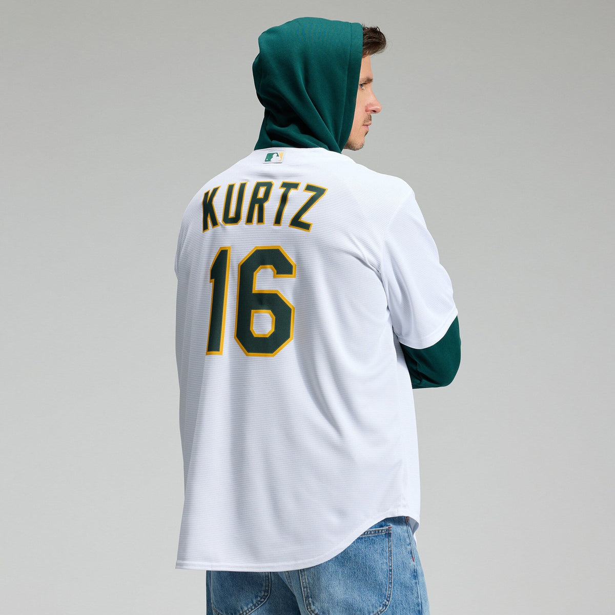 Athletics Nick Kurtz White Home Replica Player Jersey product image 6, provided for visual reference and product detail