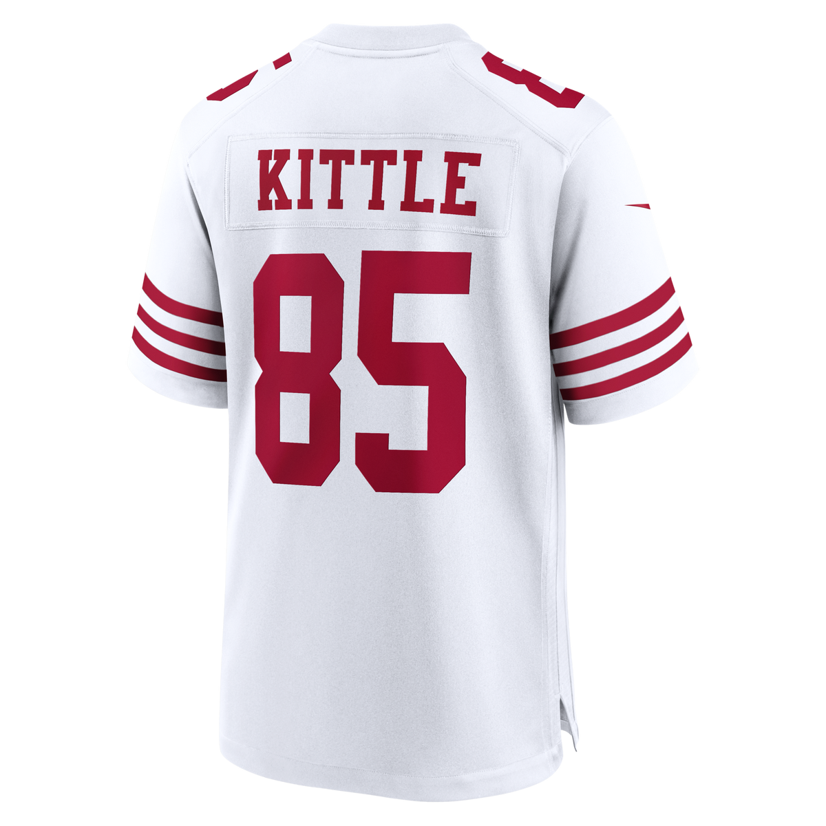 San Francisco 49ers George Kittle White 80th Anniversary Game Jersey product image 4, provided for visual reference and
