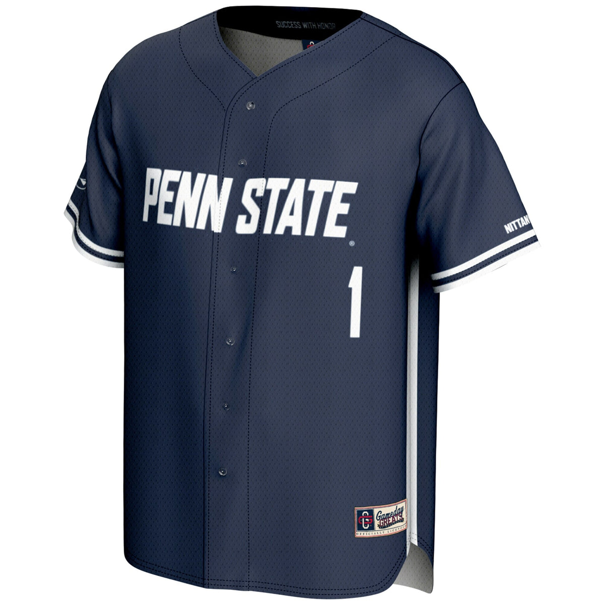#1 Penn State Nittany Lions Lightweight Baseball Fashion Jersey - Navy product image 3, provided for visual reference and
