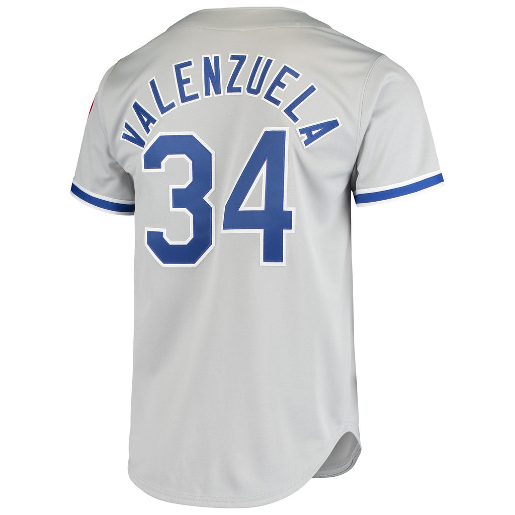 Los Angeles Dodgers Fernando Valenzuela Gray Road 1981 Cooperstown Collection Authentic Jersey product image 4, provided for