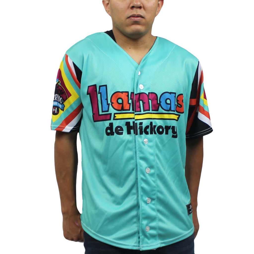Hickory Crawdads Teal Copa Replica Jersey product image 2, provided for visual reference and product detail review
