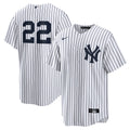 New York Yankees Ben Rice White Home Replica Jersey product image 1, provided for visual reference and product detail review
