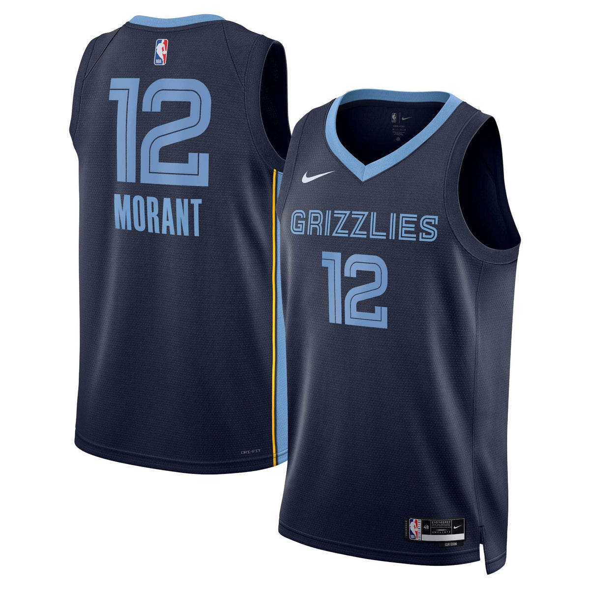 Memphis Grizzlies Icon Edition Swingman Jersey - Ja Morant product image 2, provided for visual reference and product detail