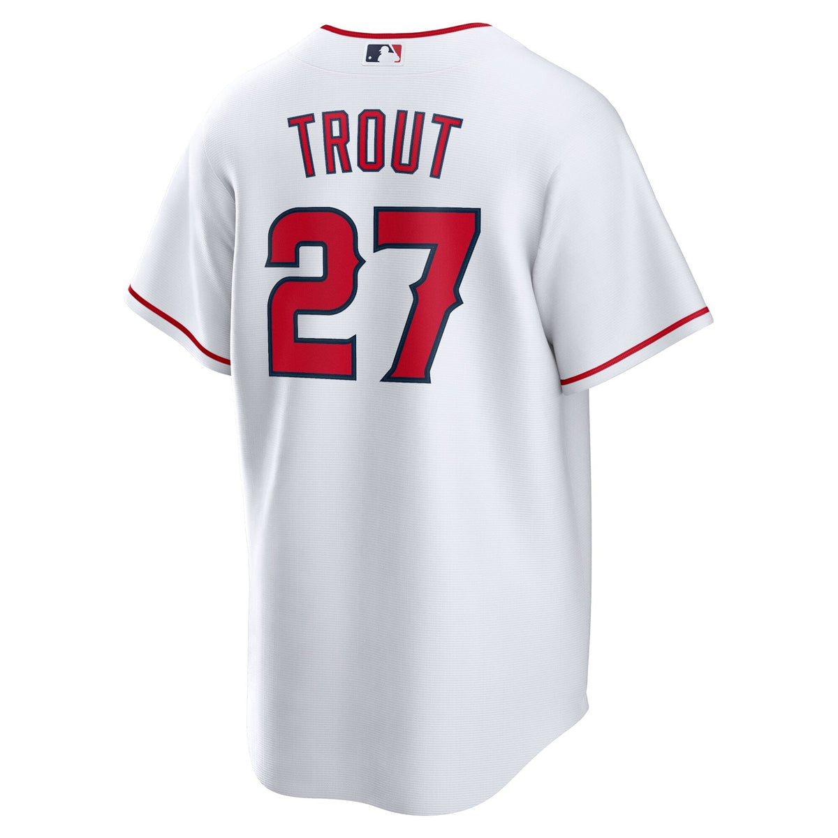 Los Angeles Angels Mike Trout White Home Replica Player Name Jersey product image 4, provided for visual reference and