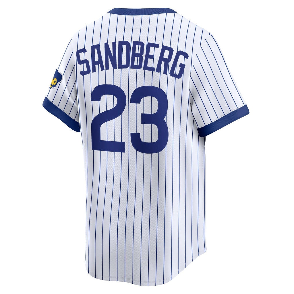 Chicago Cubs Ryne Sandberg White Throwback Cooperstown Collection Limited Jersey product image 4, provided for visual