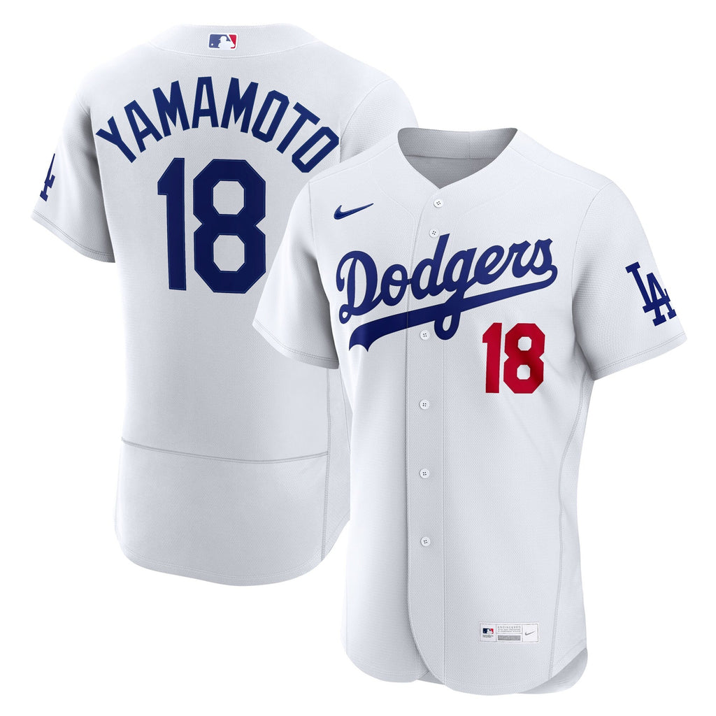 Los Angeles Dodgers Yoshinobu Yamamoto White Home Authentic Jersey product image 2, provided for visual reference and