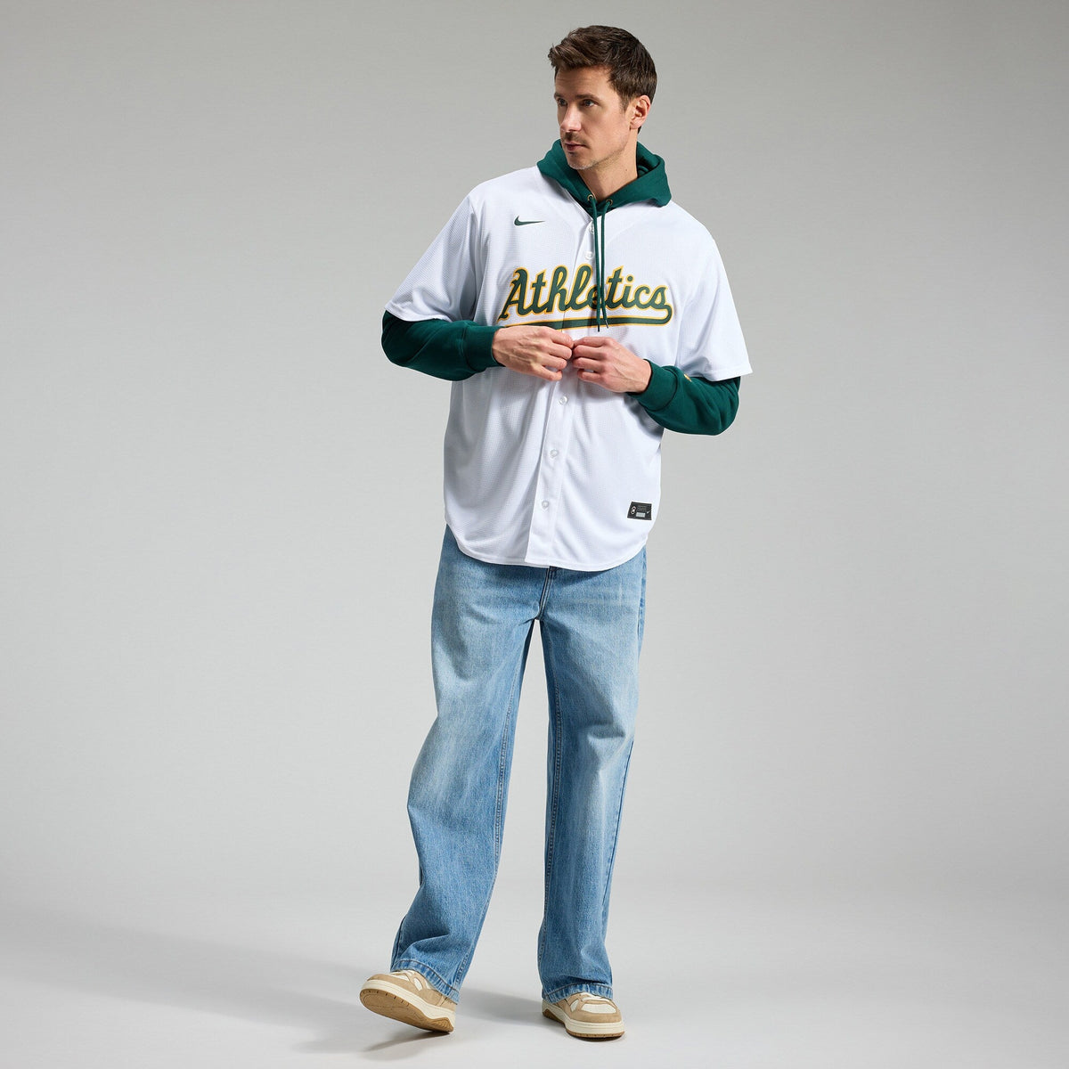 Athletics Nick Kurtz White Home Replica Player Jersey product image 7, provided for visual reference and product detail