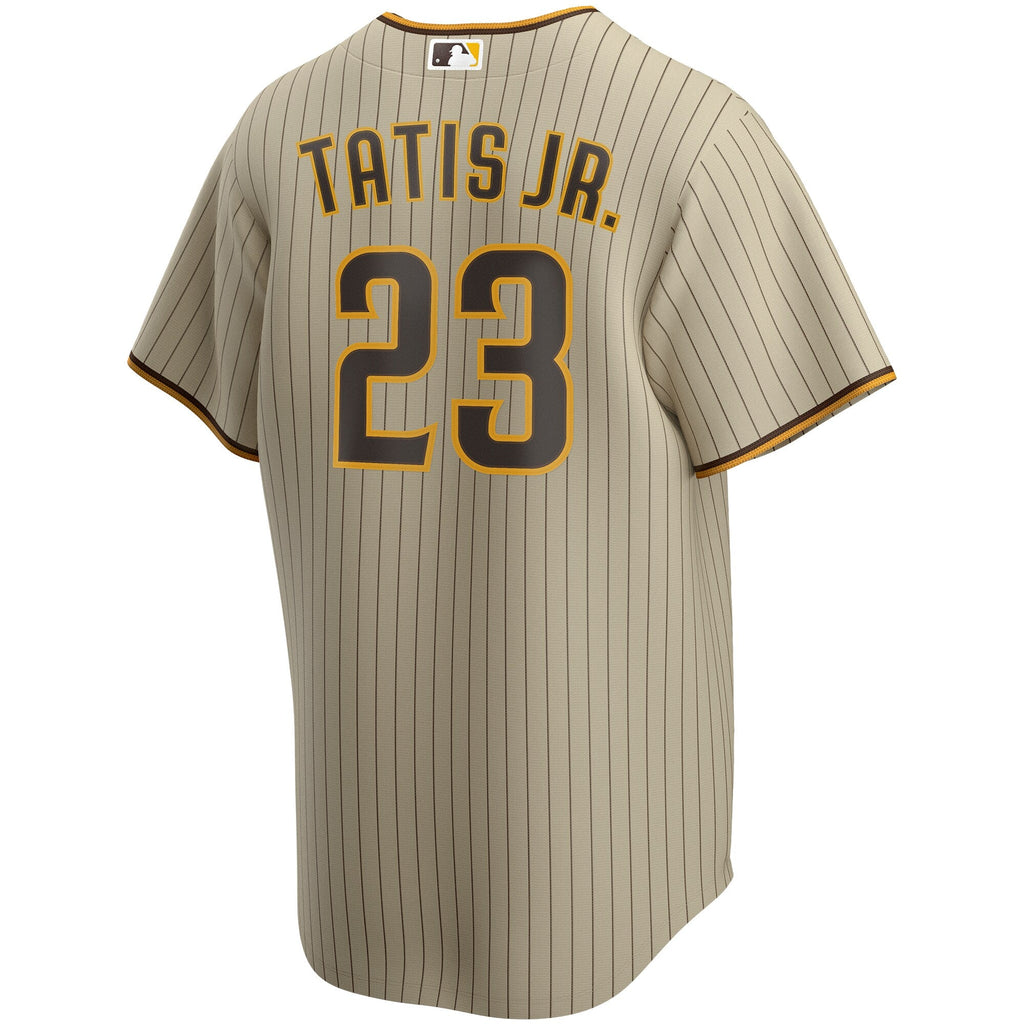 San Diego Padres Fernando Tatis Jr. Tan Alternate Replica Player Jersey product image 4, provided for visual reference and