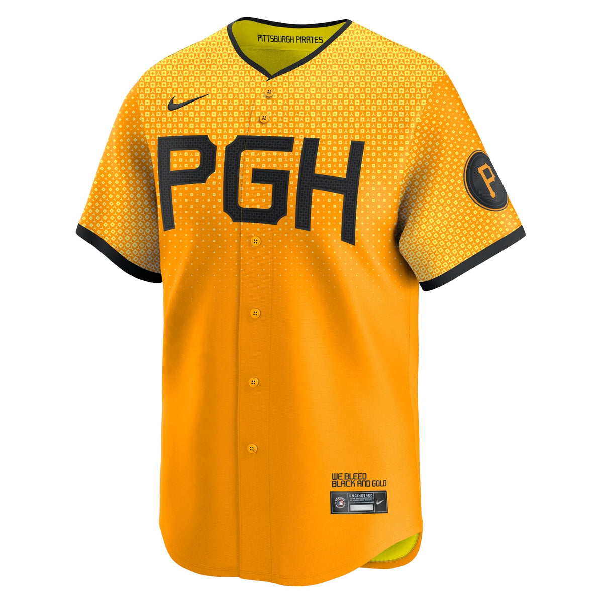 Pittsburgh Pirates Gold City Connect Limited Jersey product image 3, provided for visual reference and product detail review