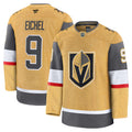 Vegas Golden Knights Jack Eichel Gold Home Premium Jersey product image 1, provided for visual reference and product detail