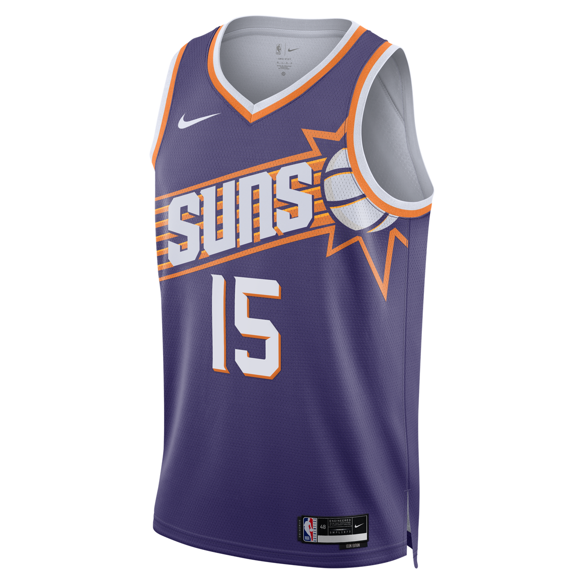 Phoenix Suns Icon Edition Swingman Jersey - Purple - Devin Booker product image 3, provided for visual reference and product
