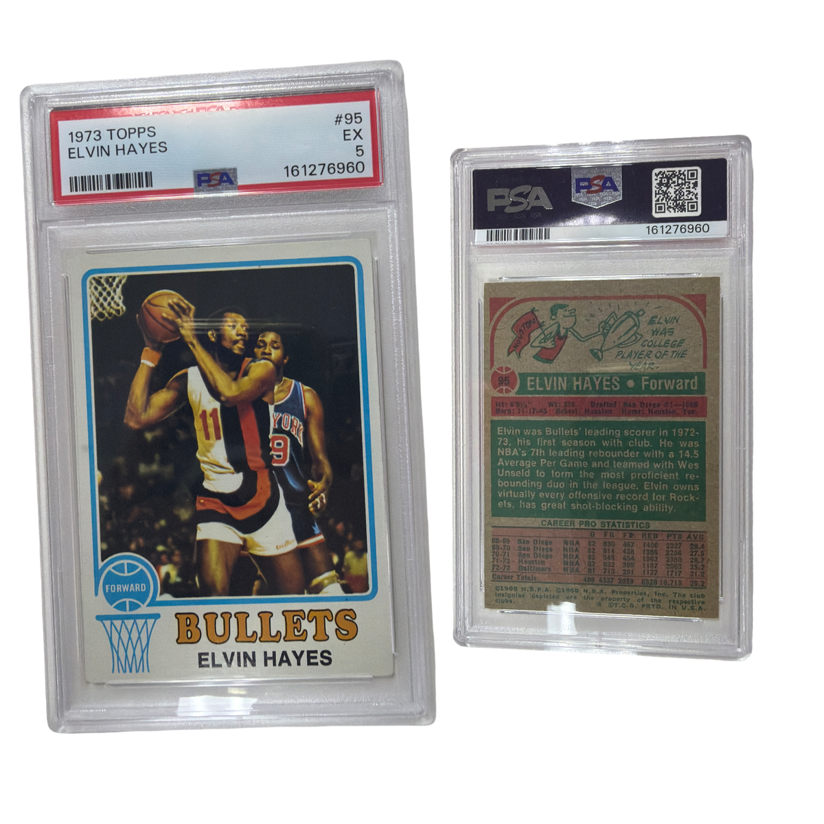 1973 Topps Elvin Hayes PSA 5! product image 1, provided for visual reference and product detail review