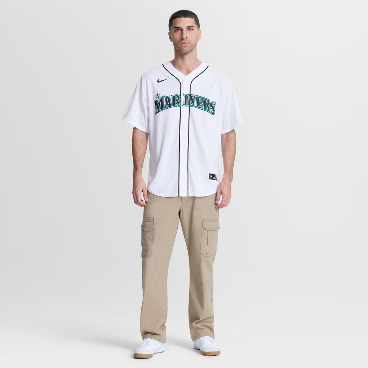 Seattle Mariners Colt Emerson White Home Replica Jersey product image 3, provided for visual reference and product detail