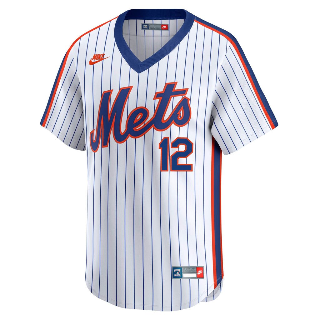 New York Mets Francisco Lindor White Throwback Cooperstown Collection Limited Jersey product image 3, provided for visual