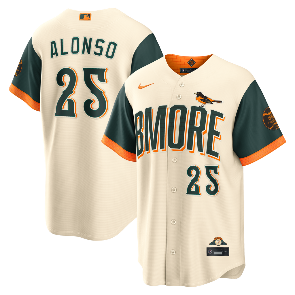 Baltimore Orioles Pete Alonso Cream 2026 City Connect Stadium Jersey product image 2, provided for visual reference and