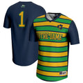 #1 Notre Dame Fighting Irish Lightweight Soccer Fashion Jersey - Navy product image 1, provided for visual reference and