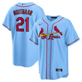 St. Louis Cardinals Lars Nootbaar Light Blue Alternate Replica Jersey product image 1, provided for visual reference and