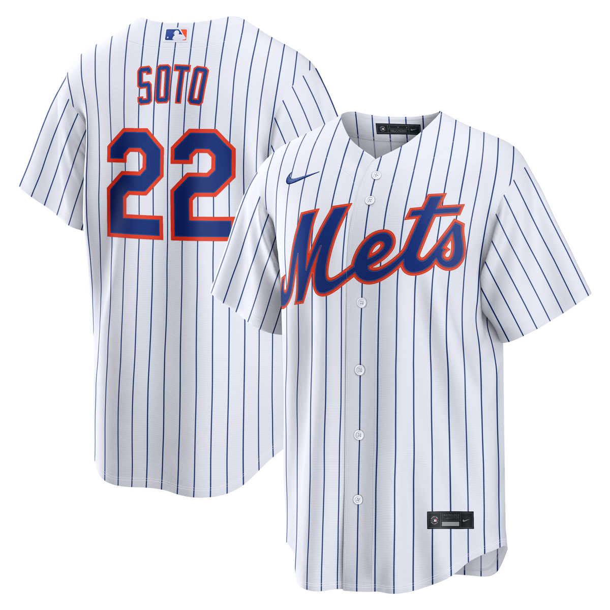 New York Mets Juan Soto White Home Replica Jersey product image 2, provided for visual reference and product detail review