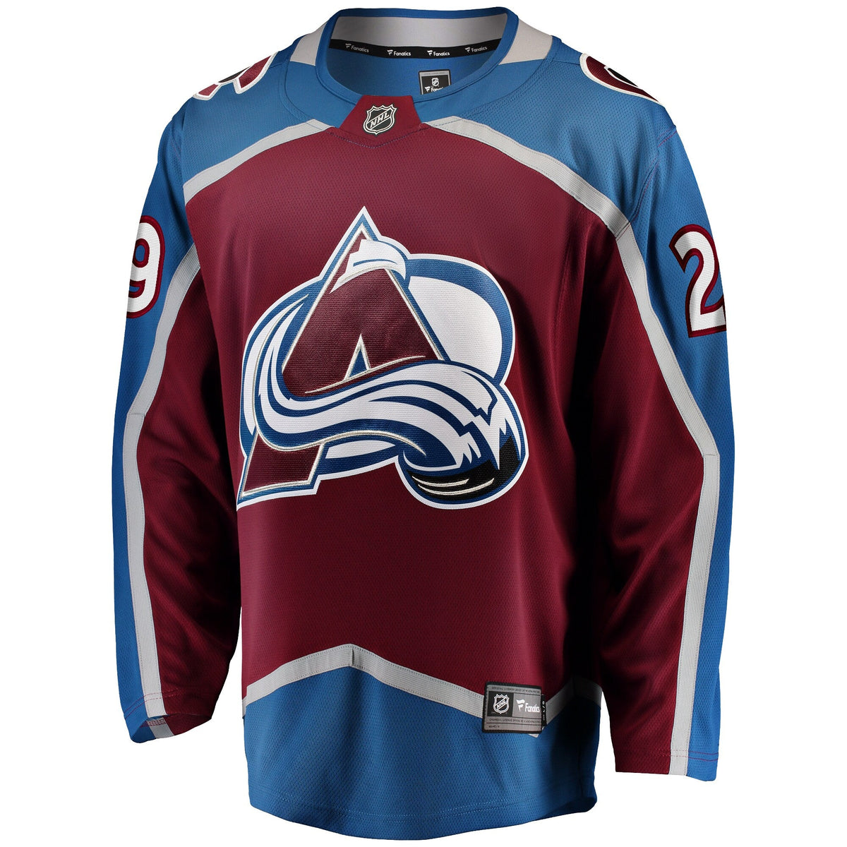 Colorado Avalanche Nathan MacKinnon Burgundy Home Breakaway Jersey product image 3, provided for visual reference and