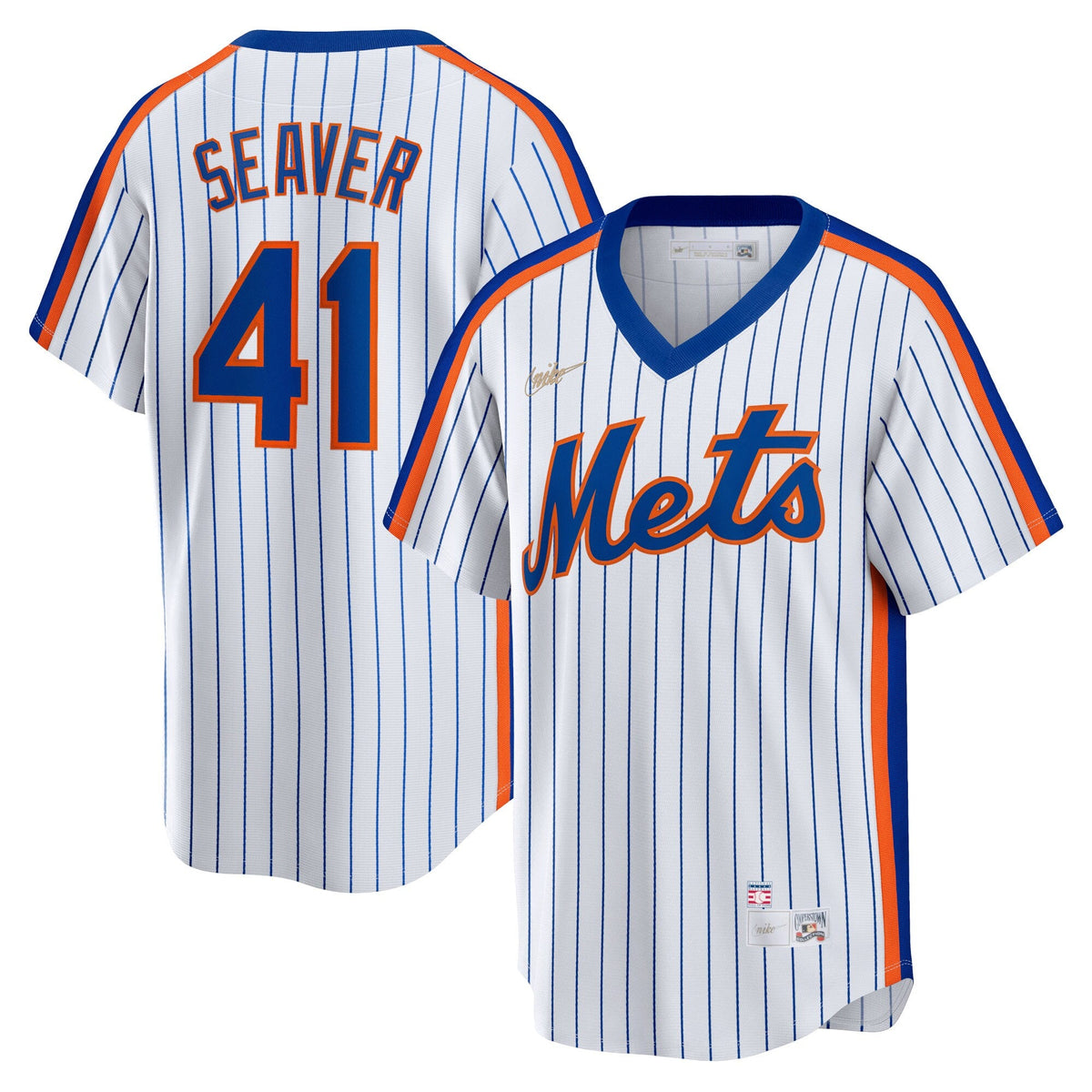 New York Mets Tom Seaver White Home Cooperstown Collection Player Jersey product image 2, provided for visual reference and