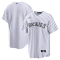 Colorado Rockies White Home Blank Replica Jersey product image 1, provided for visual reference and product detail review