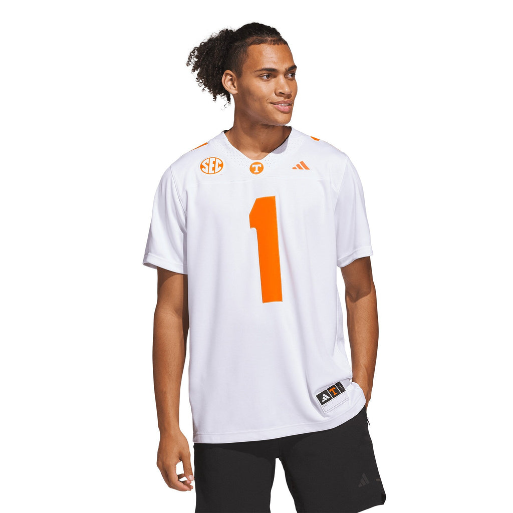 White Tennessee Volunteers Away Premier Jersey product image 2, provided for visual reference and product detail review