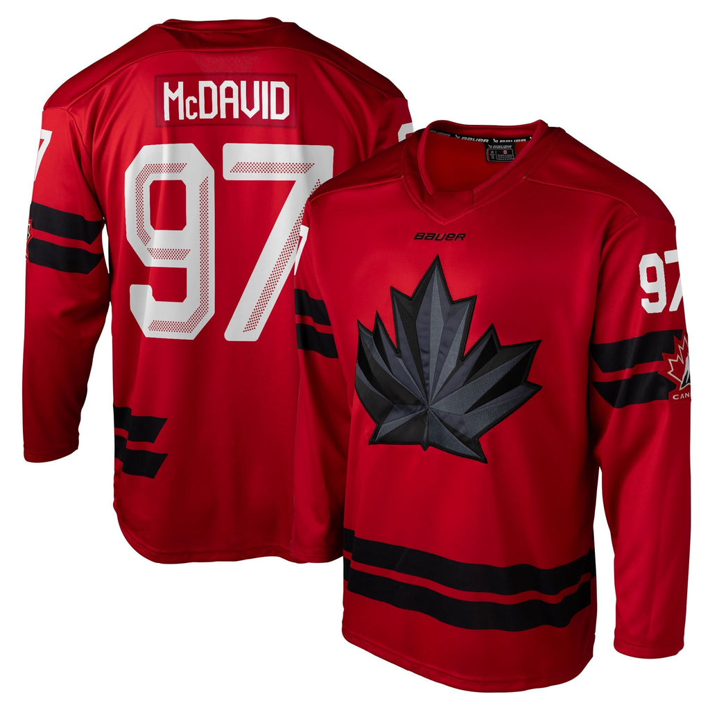 Hockey Canada Connor McDavid Red 2026 Semi Pro Jersey product image 1, provided for visual reference and product detail